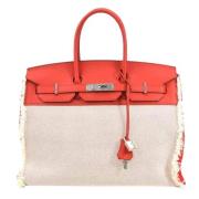 Pre-owned Leather handbags Hermès Vintage , Red , Dames