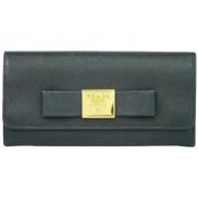 Pre-owned Leather wallets Prada Vintage , Black , Dames