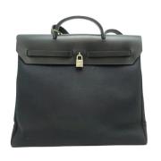 Pre-owned Canvas handbags Hermès Vintage , Black , Dames