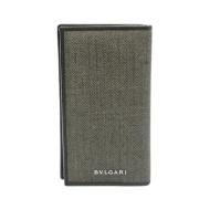 Pre-owned Leather wallets Bvlgari Vintage , Gray , Heren