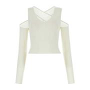 Ivory Viscose Blend Birke Top Gimaguas , White , Dames