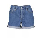 Blauwe Denim Shorts met Tijdloze Stijl Levi's , Blue , Dames