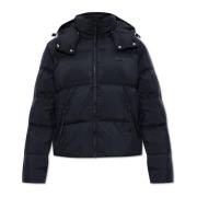 Gewatteerde jas met logo Lacoste , Black , Dames