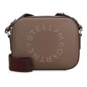 Logo Camera Tas met Verstelbare Band Stella McCartney , Brown , Dames