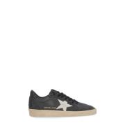 Zwarte Leren Sneakers met Sterdetail Golden Goose , Black , Heren