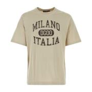 Beige Katoenen T-shirt Dolce & Gabbana , Beige , Heren