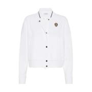 Witte Katoenen Baseball Kraag Sweatshirt Brunello Cucinelli , White , ...