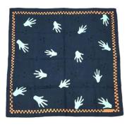 Pre-owned Silk scarves Bvlgari Vintage , Blue , Dames