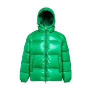 Groene Unisex Gewatteerde Jas met Capuchon Pyrenex , Green , Heren