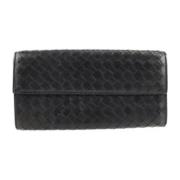 Pre-owned Leather wallets Bottega Veneta Vintage , Black , Dames