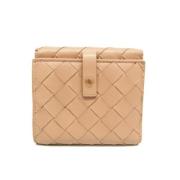 Pre-owned Leather wallets Bottega Veneta Vintage , Beige , Dames