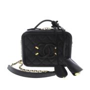 Pre-owned Leather chanel-bags Chanel Vintage , Black , Dames