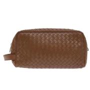 Pre-owned Leather clutches Bottega Veneta Vintage , Brown , Dames