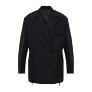 Blazer met trekkoord in de taille Lanvin , Black , Dames