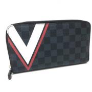 Pre-owned Canvas wallets Louis Vuitton Vintage , Blue , Heren