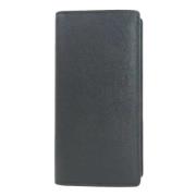 Pre-owned Leather wallets Louis Vuitton Vintage , Black , Heren