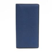 Pre-owned Leather wallets Louis Vuitton Vintage , Blue , Heren