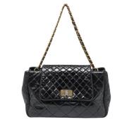 Pre-owned Leather chanel-bags Chanel Vintage , Black , Dames