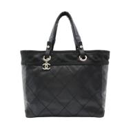 Pre-owned Canvas chanel-bags Chanel Vintage , Black , Dames