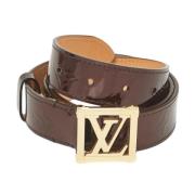 Pre-owned Leather belts Louis Vuitton Vintage , Red , Dames