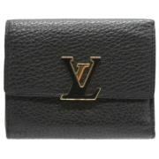 Pre-owned Leather wallets Louis Vuitton Vintage , Black , Dames