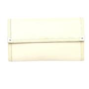 Pre-owned Leather wallets Louis Vuitton Vintage , White , Dames