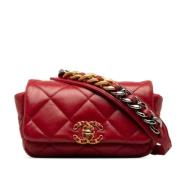 Pre-owned Leather crossbody-bags Chanel Vintage , Red , Dames