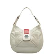 Pre-owned Leather shoulder-bags Loewe Pre-owned , White , Dames