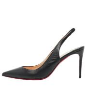 Pre-owned Leather heels Christian Louboutin Pre-owned , Black , Dames