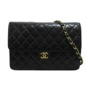 Pre-owned Leather wallets Chanel Vintage , Black , Dames