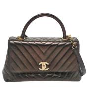 Pre-owned Leather handbags Chanel Vintage , Black , Dames