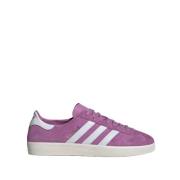 Paarse Suède Sneakers met Witte Details Adidas , Purple , Dames