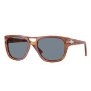 Stijlvolle blauwe lens zonnebril Persol , Orange , Unisex