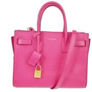 Pre-owned Leather handbags Yves Saint Laurent Vintage , Pink , Dames