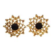 Pre-owned Metal earrings Yves Saint Laurent Vintage , Yellow , Dames