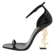 Pre-owned Leather sandals Yves Saint Laurent Vintage , Black , Dames