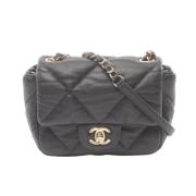 Pre-owned Leather chanel-bags Chanel Vintage , Black , Dames