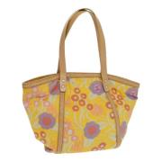 Pre-owned Canvas totes Chanel Vintage , Yellow , Dames