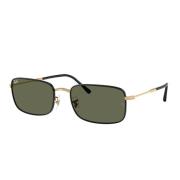 Gepolariseerde metalen zonnebril groene lenzen Ray-Ban , Black , Unise...