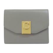 Pre-owned Leather wallets Celine Vintage , Gray , Dames