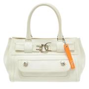 Pre-owned Leather dior-bags Dior Vintage , White , Dames