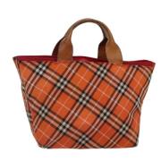 Pre-owned Nylon handbags Burberry Vintage , Orange , Dames