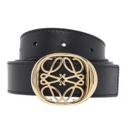 Pre-owned Leather belts Loewe Pre-owned , Black , Dames