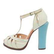 Pre-owned Leather sandals Fendi Vintage , White , Dames