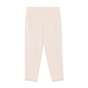 Ribfluwelen Crème Broek met Zakken Circolo 1901 , Beige , Dames