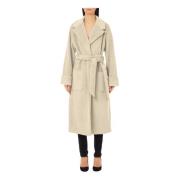 Navy Shuttle Coat Liu Jo , Beige , Dames