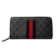 Pre-owned Leather wallets Gucci Vintage , Black , Heren