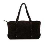 Pre-owned Suede totes Chanel Vintage , Brown , Dames