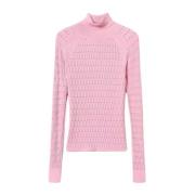 Roze Geometrische Trui Twinset , Pink , Dames