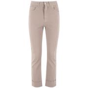 Jewelled High-Waisted Trousers Panicale , Beige , Dames